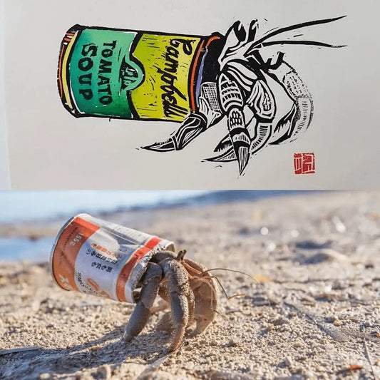 Pop Art Trash – Ocean Debris Engraving