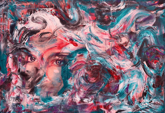 Face of the Mediterranean – Abstract Figurative Painting