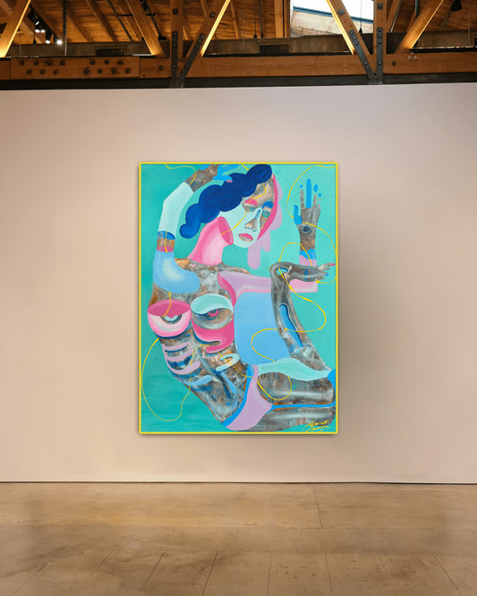 Chroma Toon in the Year 3000 – Original Contemporary Figurative Painting