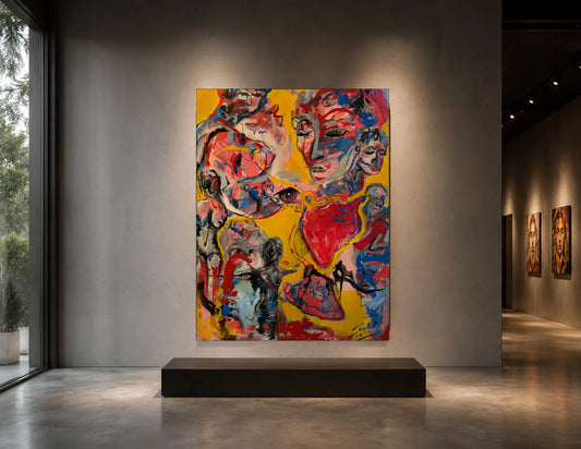 Cartography of Identity | Original Contemporary Mexican Expressionist Painting by Paco Rocha