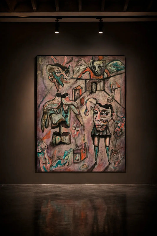 Tras Bambalinas | Original Contemporary Surrealist Painting by Paco Rocha