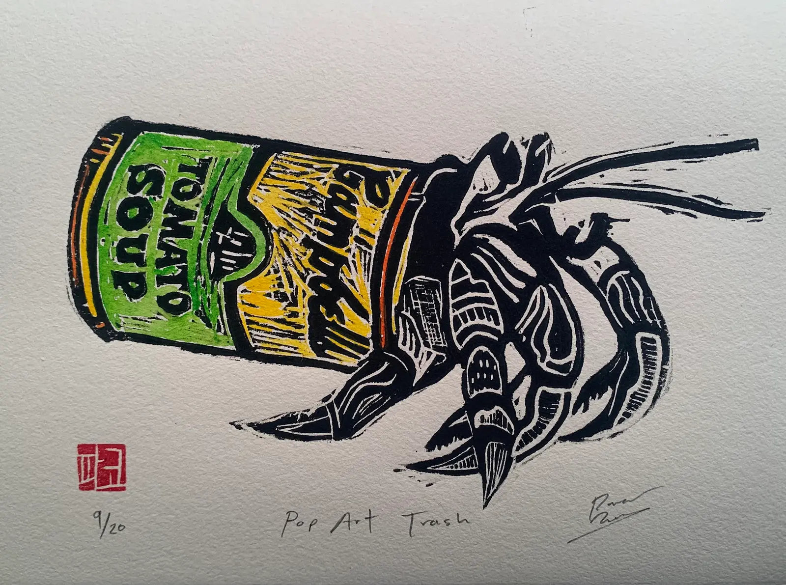 Pop Art Trash – Ocean Debris Engraving