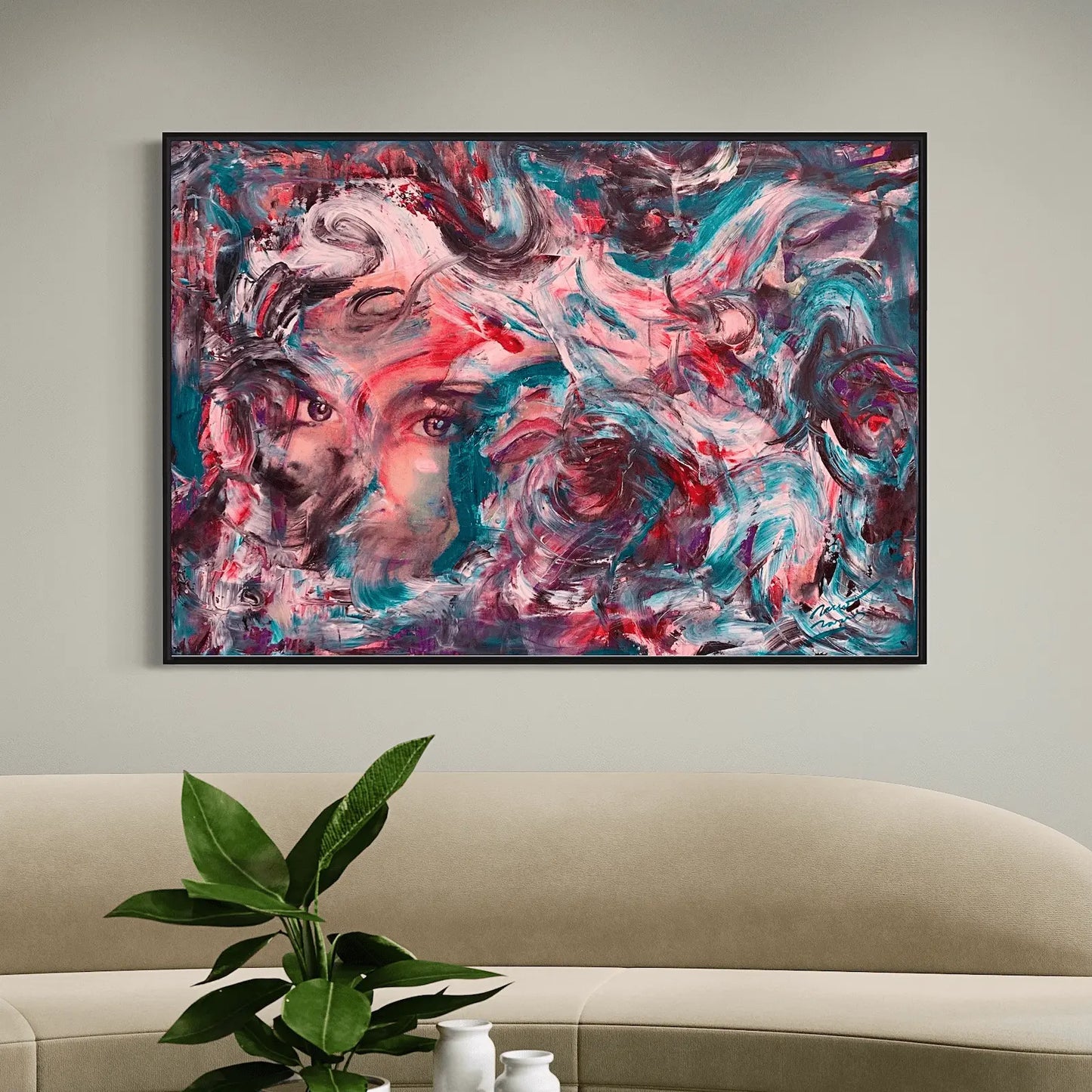 Face of the Mediterranean – Abstract Figurative Painting