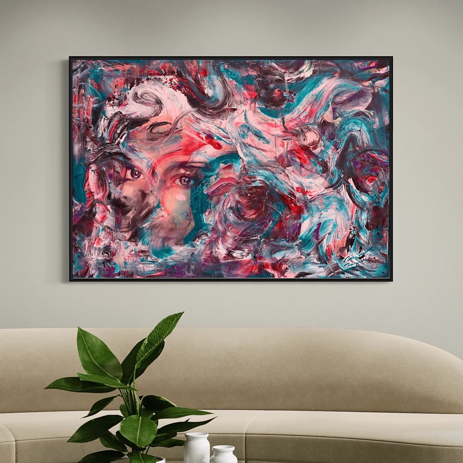 Face of the Mediterranean – Abstract Figurative Painting
