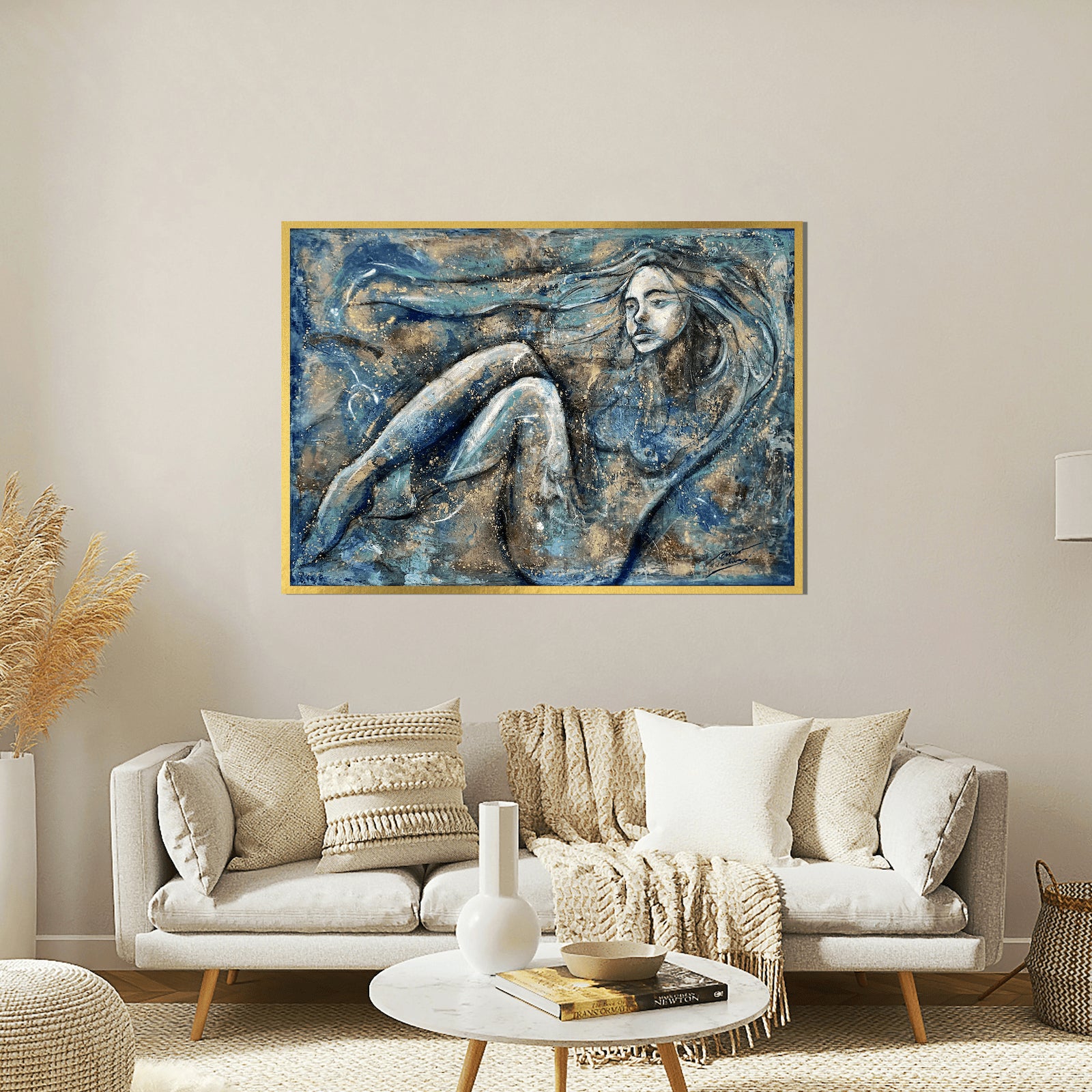Mediterranean Nebula – Original Abstract Figurative Painting Inspired by Sardinia