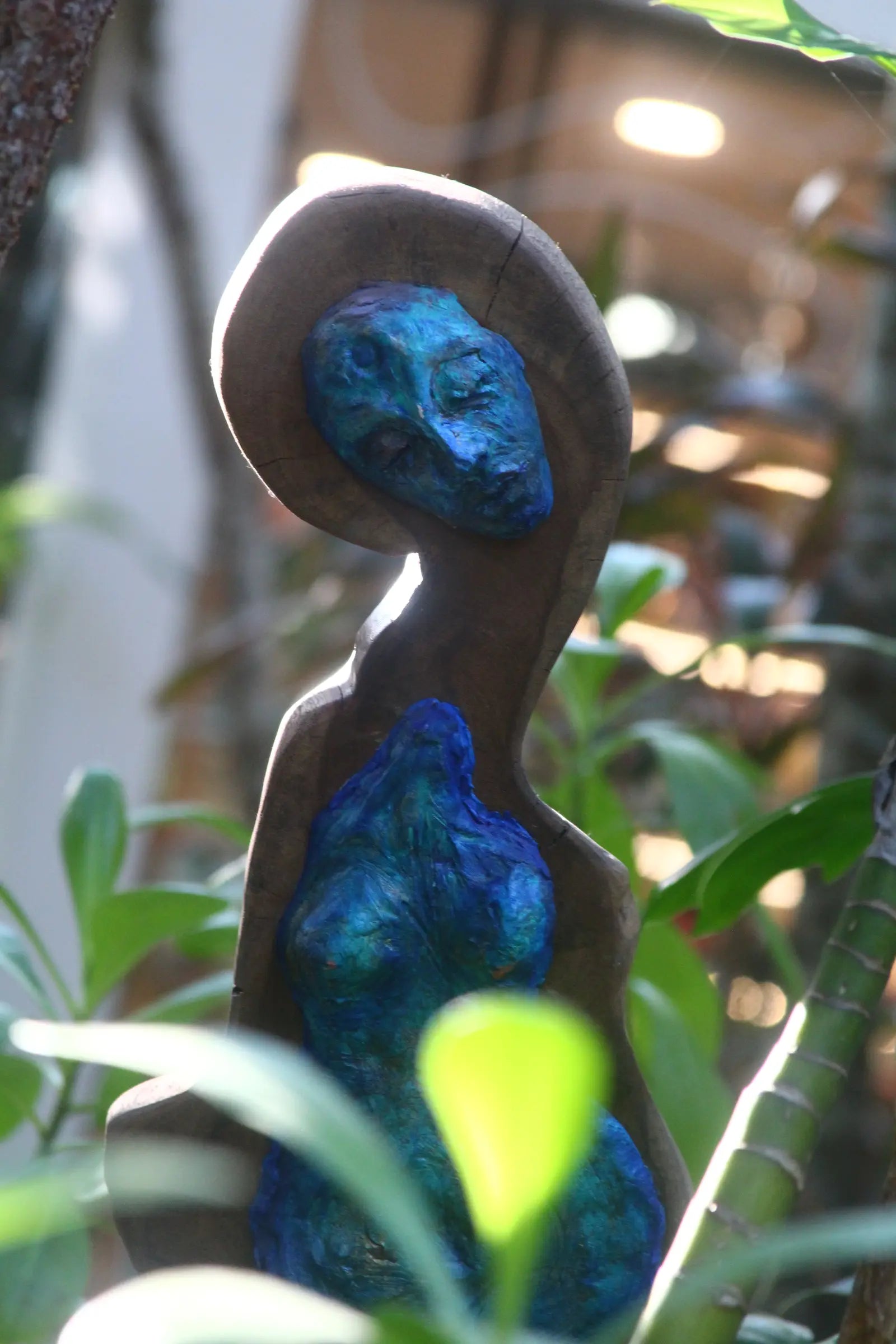 Woman-Harmony – Contemporary Wood and Terracotta Sculpture Tulum