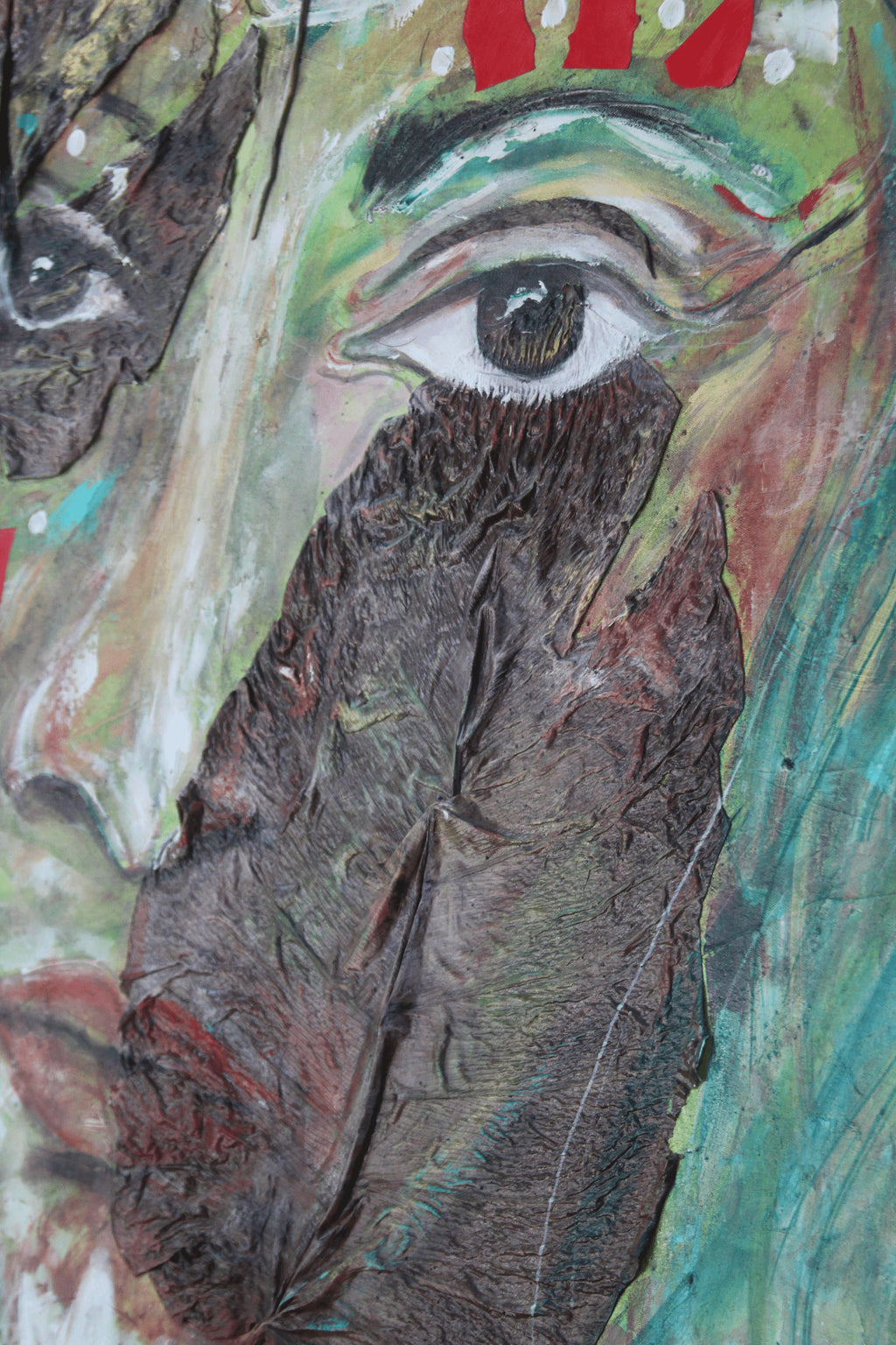 Sacred Jungle Priestess – Original Mixed Media Artwork with Natural Elements