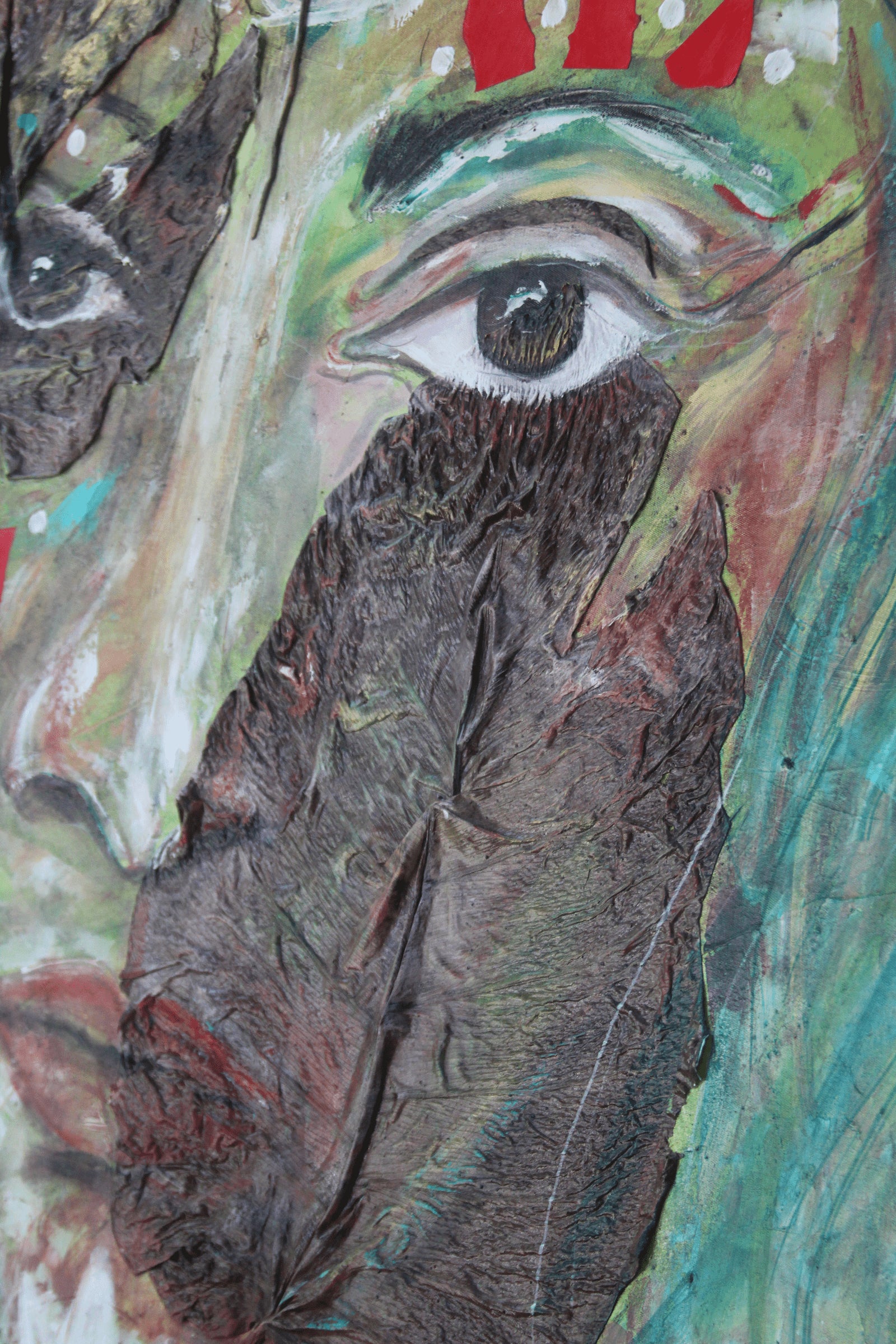 Sacred Jungle Priestess – Original Mixed Media Artwork with Natural Elements