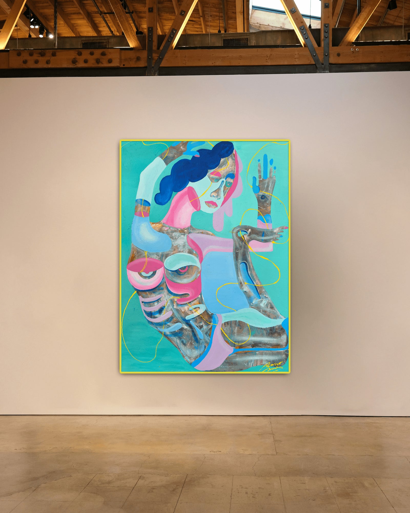 Chroma Toon in the Year 3000 – Original Contemporary Figurative Painting