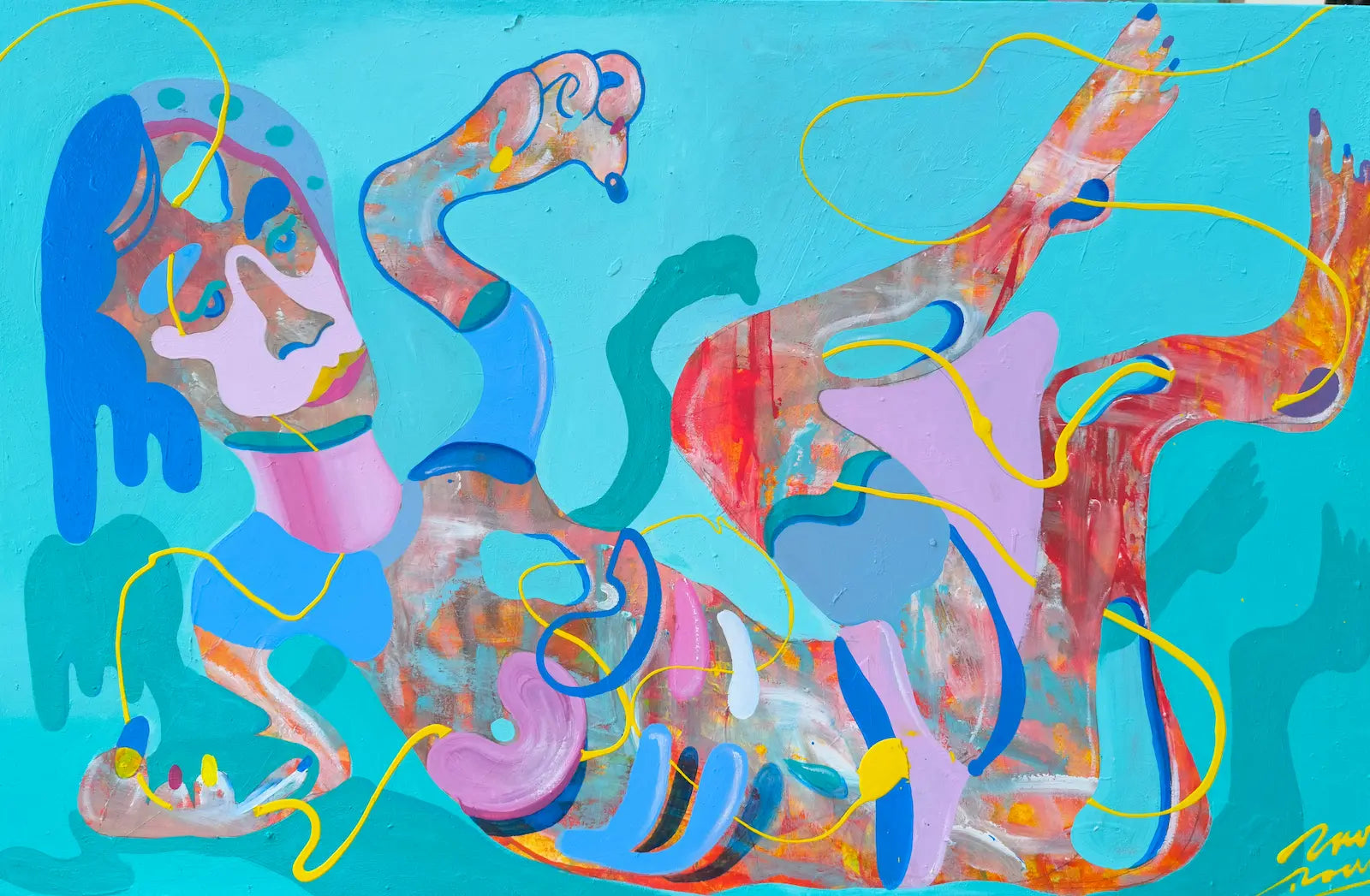 Chroma Toon – Original Canvas Painting Inspired by Tulum