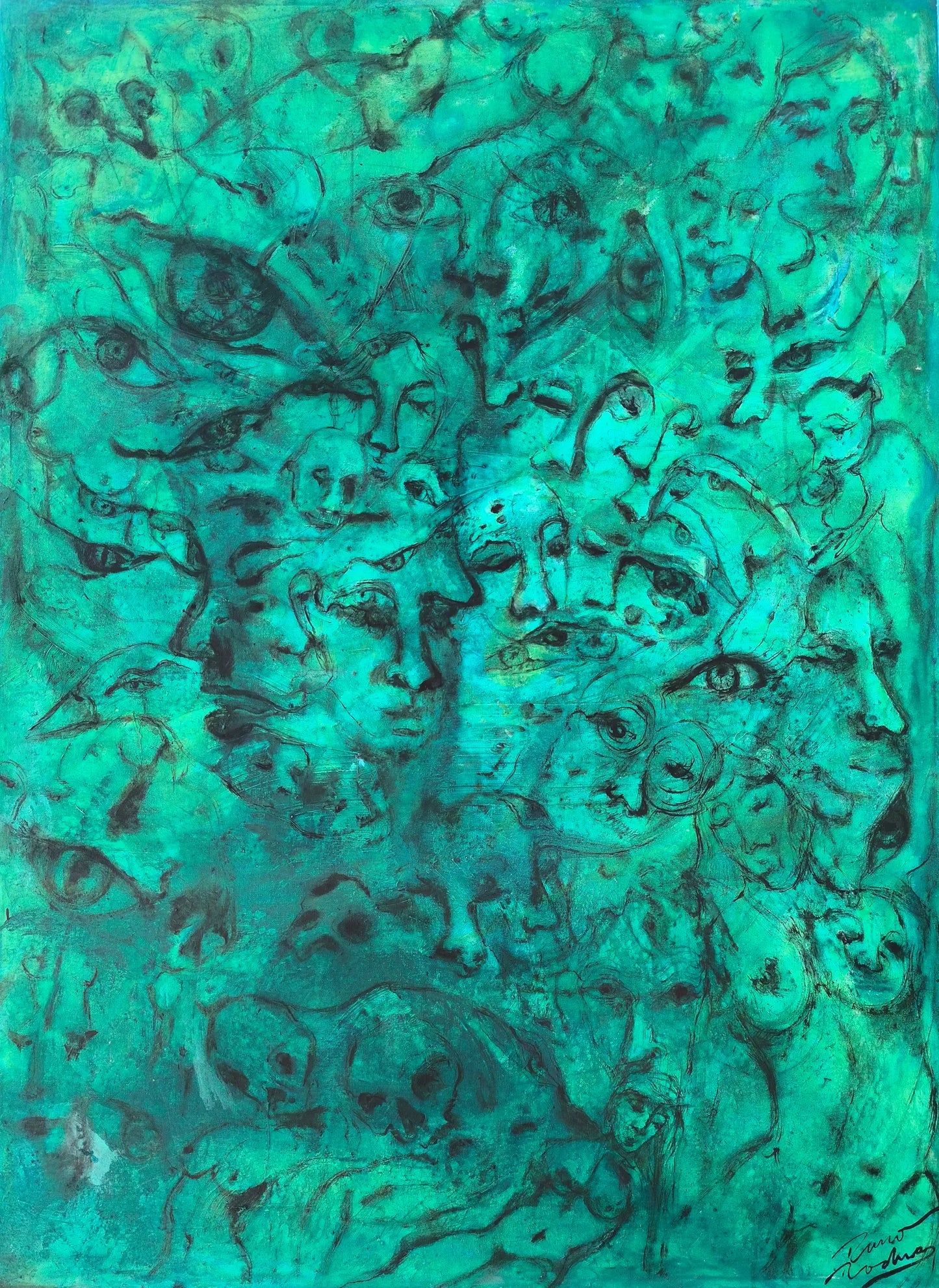 Jade – Original Expressionist Figurative Painting in Acrylic & Oil