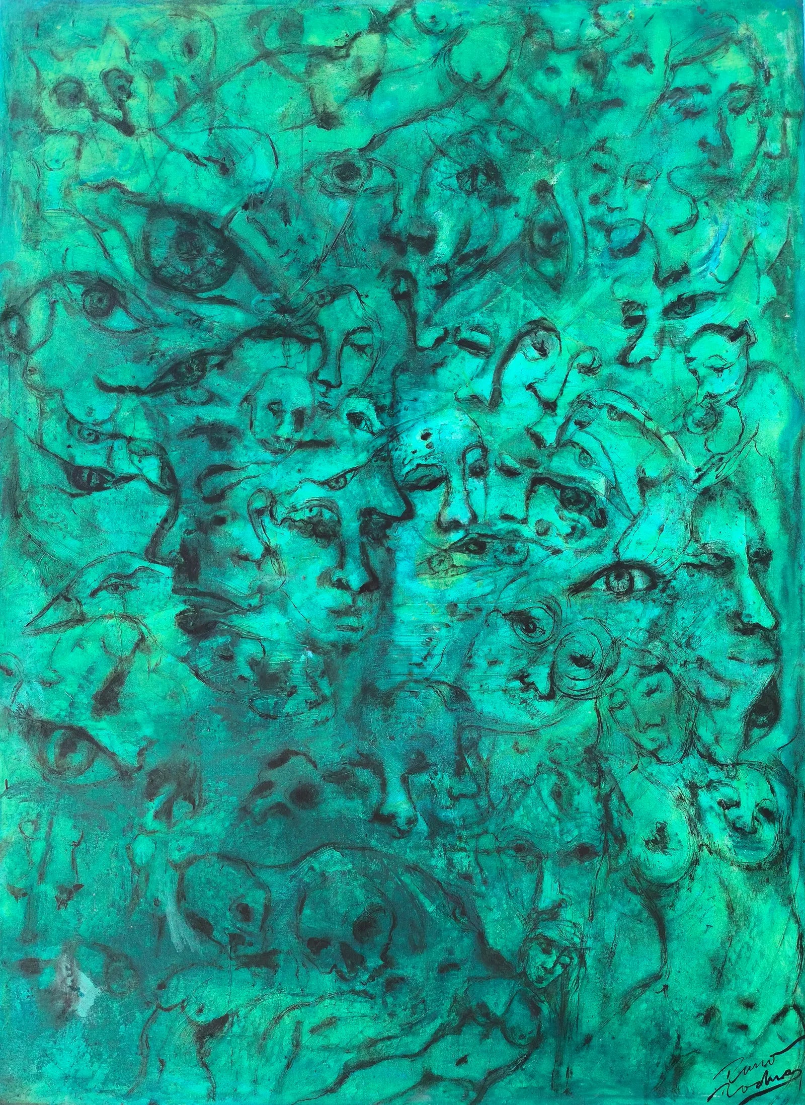 Jade – Original Expressionist Figurative Painting in Acrylic & Oil
