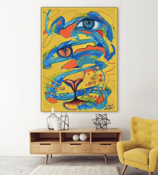 Nahual Jaguar Balam – Contemporary Abstract Jaguar Painting