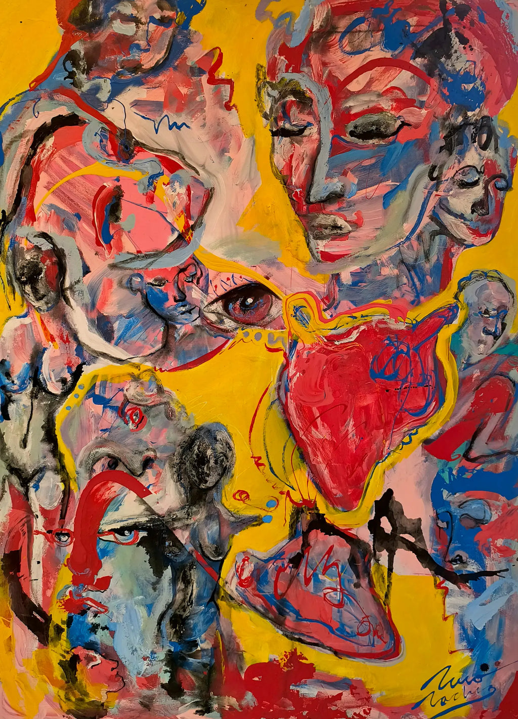 Cartography of Identity | Original Contemporary Mexican Expressionist Painting by Paco Rocha
