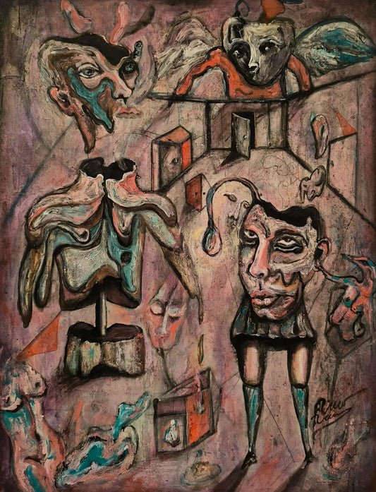 Tras Bambalinas | Original Contemporary Surrealist Painting by Paco Rocha