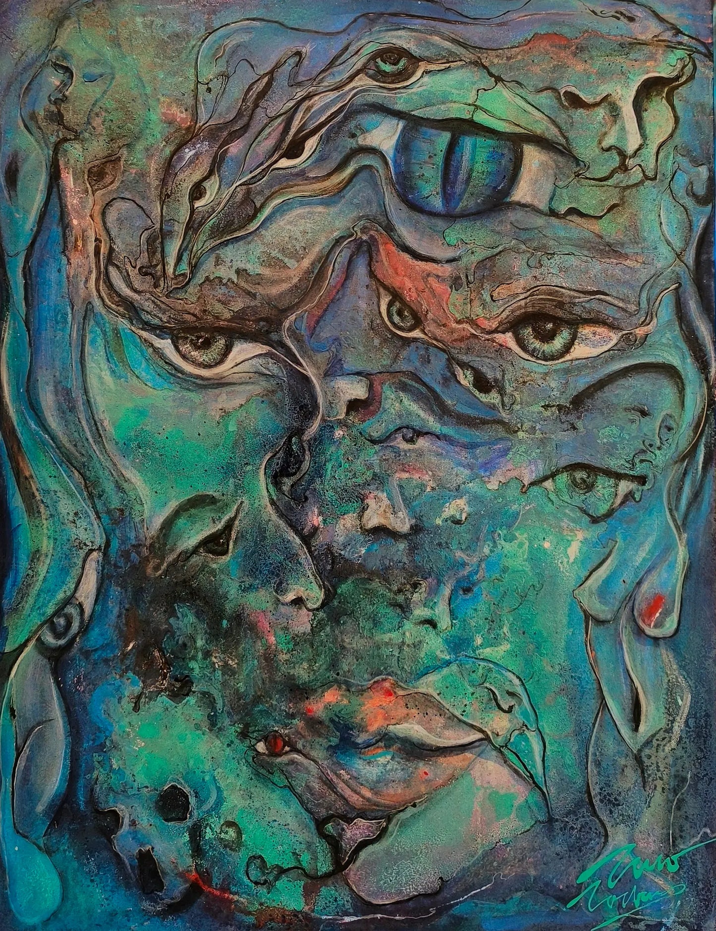Day Out of Time | Original Contemporary Painting Inspired by the Mayan Calendar