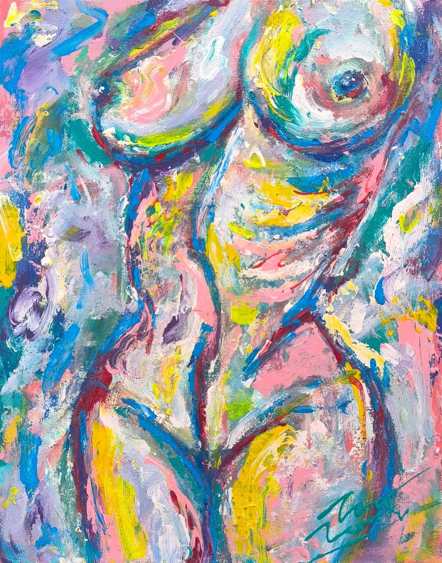 Holbox Inspiration | Original Contemporary Figurative Nude Painting | Paco Rocha