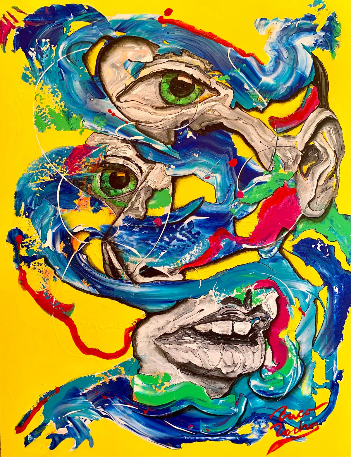 Laberintos Mentales: Illumination – Original Contemporary Figurative Painting