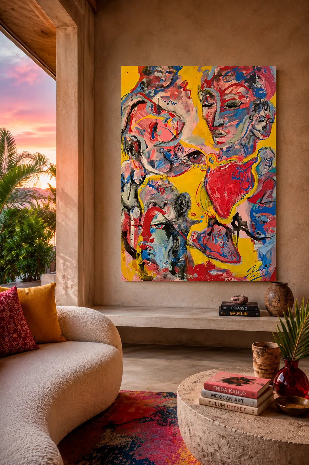 Cartography of Identity | Original Contemporary Mexican Expressionist Painting by Paco Rocha